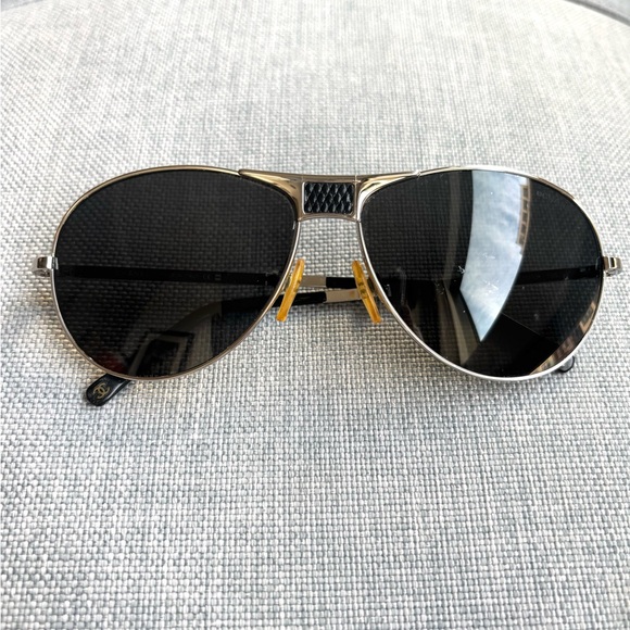 Chanel Rare Vintage Foldable Unisex Aviator Sunglasses - Picture 2 of 12
